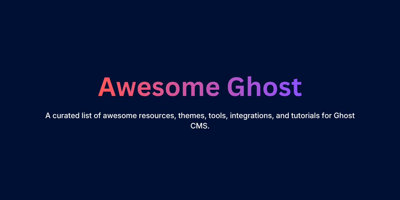 Awesome Ghost
